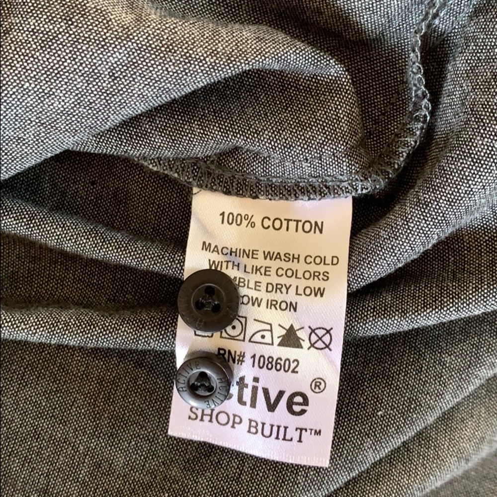 Active Ride Shop Grey Button Down Shirt. Size M. - Picture 4 of 4